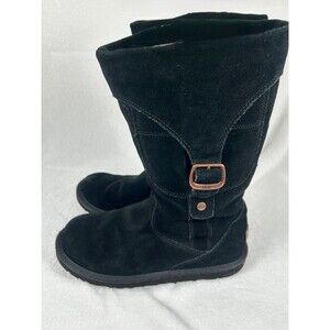 UGG | Cargo III Women's Black Suede and Shearling Boots with Pockets Size 6 US
